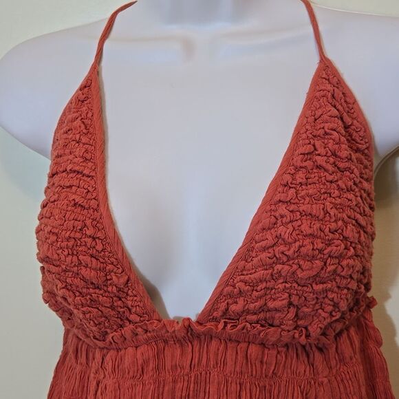 Free People Forever Favorite Mini Dress Cottagecore Boho Gauzy Beach Vacation - Picture 4 of 14